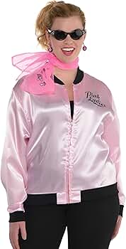 Amazon.com: Iconic Retro 50's Pink Ladies Jacket (Adult Plus Size